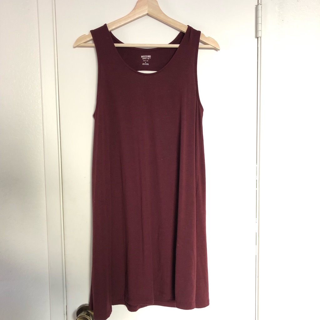 Mossimo Maroon Basic Dress